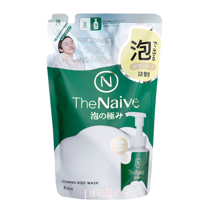 Kracie The Naive Body Wash - Foam Type (Refill) 430ml (Green)