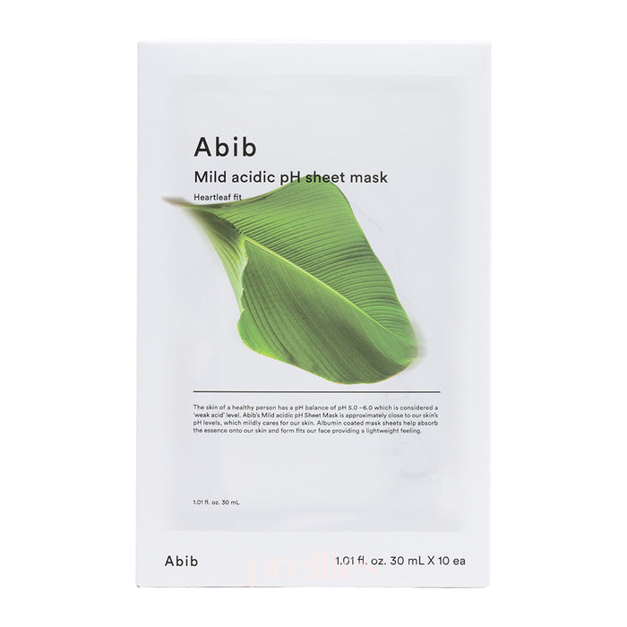 Abib Mild Acidic PH Sheet Mask - Heartleaf Fit (10 Sheet/Box)