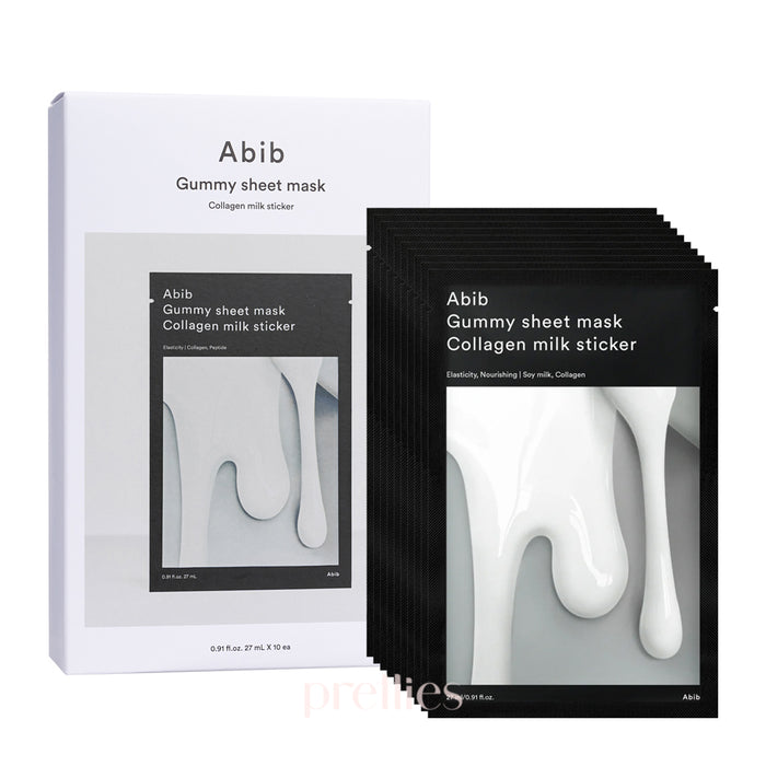 Abib Gummy Sheet Mask - Collagen Milk Sticker (10 Sheet/Box)