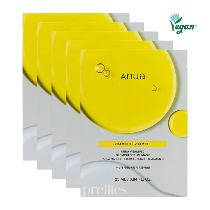 ANUA Green Lemon Vita C Blemish Serum Mask 25ml 1 sheet x 5pcs