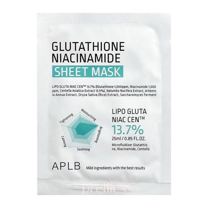🎁 APLB Glutathione Niacinamide Sheet Mask (1EA) (100% off) - Pretties.com.hk