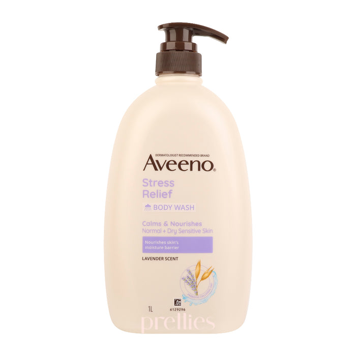 Aveeno Stress Relief Body Wash 1L (Lavender - Purple)