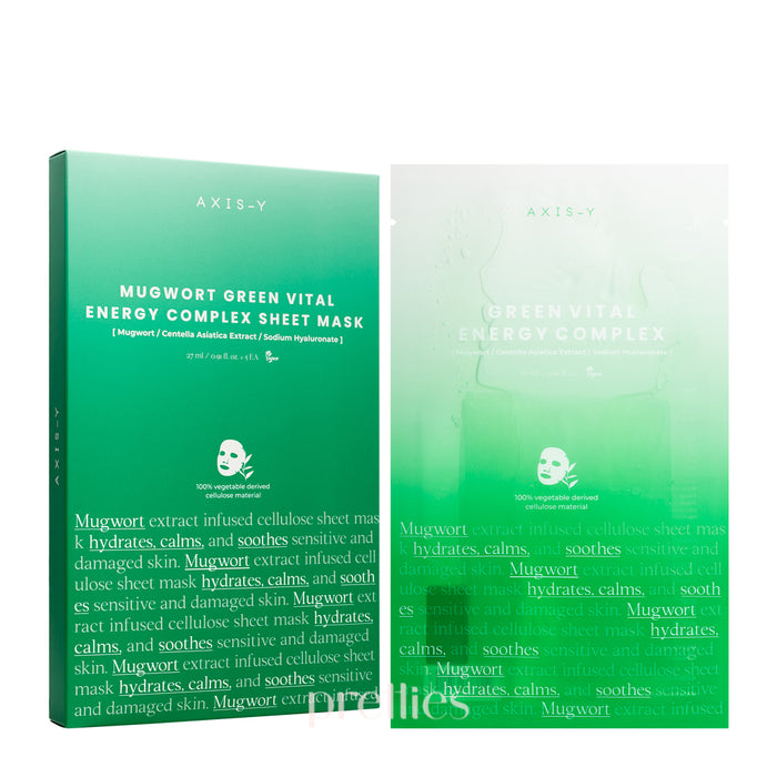 AXIS-Y Mugwort Green Vital Energy Complex Sheet Mask (5 Sheet/Box)