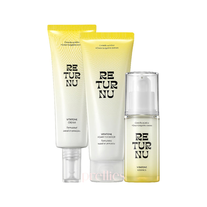 RETURNU Vitatone Foam Cleanser + Cream + Essence [Set]