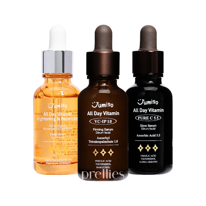 Jumiso All Day Vitamin Serum x3 Set (All Day Vitamin Brightening & Balancing Serum + Pure C 5.5 Glow Serum + VC-IP 1.0 Firming Serum) [Set]