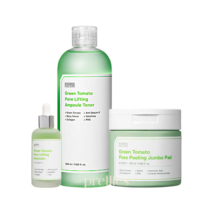 Sungboon Editor Green Tomato Pore Care Collection (Pad + Ampoule Toner + Ampoule) [Set]