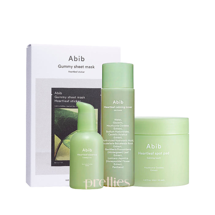 Abib Heartleaf Calming Collection (Toner Skin Booster + Spot Pad Touch + Gummy Sheet Mask + Essence Pump) [Set]