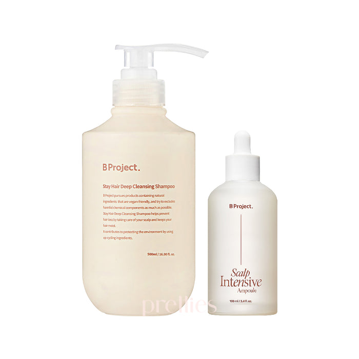 B Project Stay Hair Scalp Intensive Ampoule + Stay Hair Deep Cleansing Shampoo [Set]