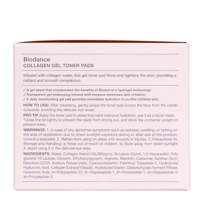 BIODANCE Collagen Gel Toner Pads 60 Pads