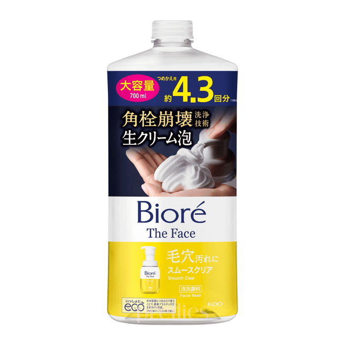 BIORE The Face Foaming Facial Wash (Refill) 700ml (Smooth Clear - Yellow) 