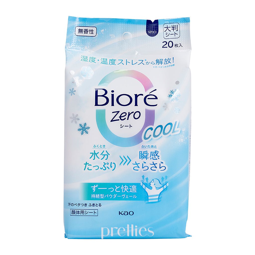 BIORE Zero COOL Body Sheets 20pcs (Unscented - Blue)｜Pretties HK ...