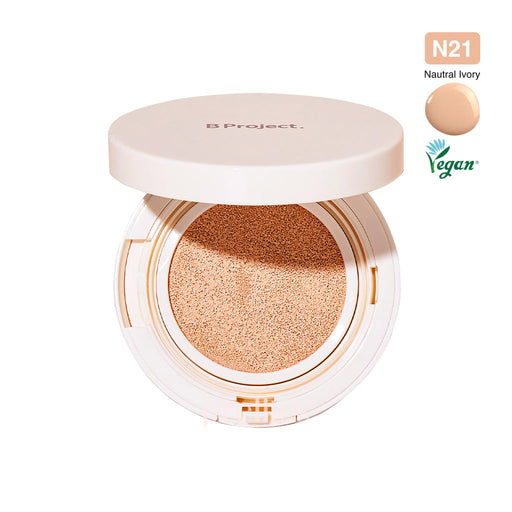 B Project Stay Glow Cushion (N21 Nautral Ivory) 12g + Refill 12g