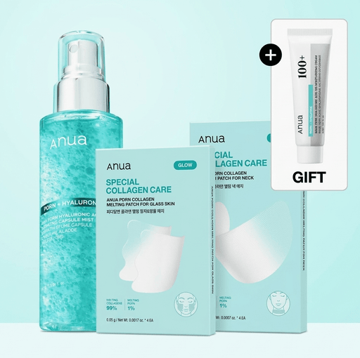 ANUA PDRN Hyaluronic Mist 100ml + Collagen Melting Patch 1+1 (Face & Neck) + FREE Acid 100 Moisture Cream 30ml [Set] - Pretties.com.hk