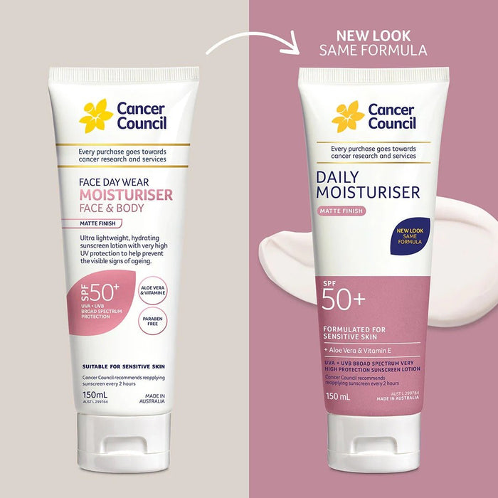 Cancer Council Daily Moisturiser Matte SPF50+ (Matte Finish) 150ml 