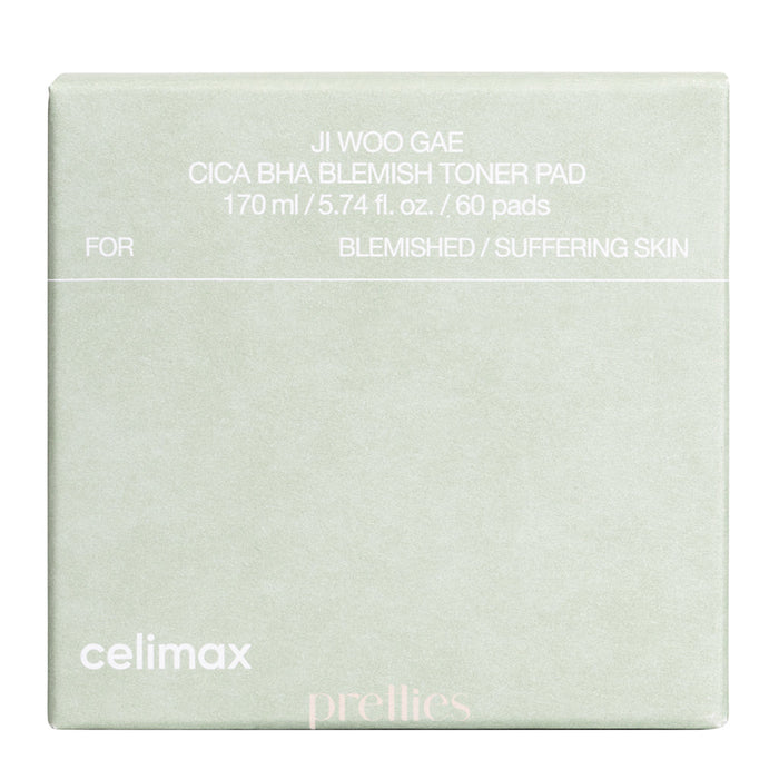 celimax Jiwoogae Cica BHA Blemish Toner Pad 170ml/60pads