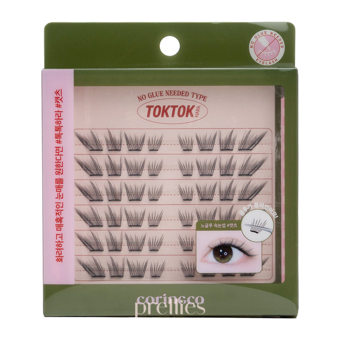 CORINGCO Toktok Hara No Glue Eyelash #Cats (48pcs)
