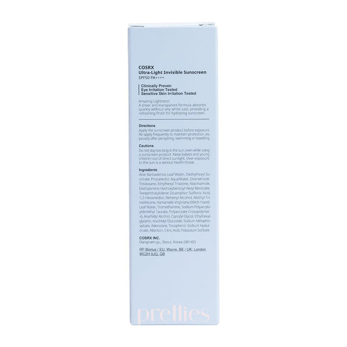 COSRX Ultra-Light Invisible Sunscreen SPF50 PA++++ 50ml
