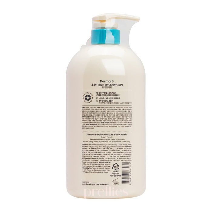 DERMA:B Daily Moisture Body Wash 1000ml (Fresh Peach)