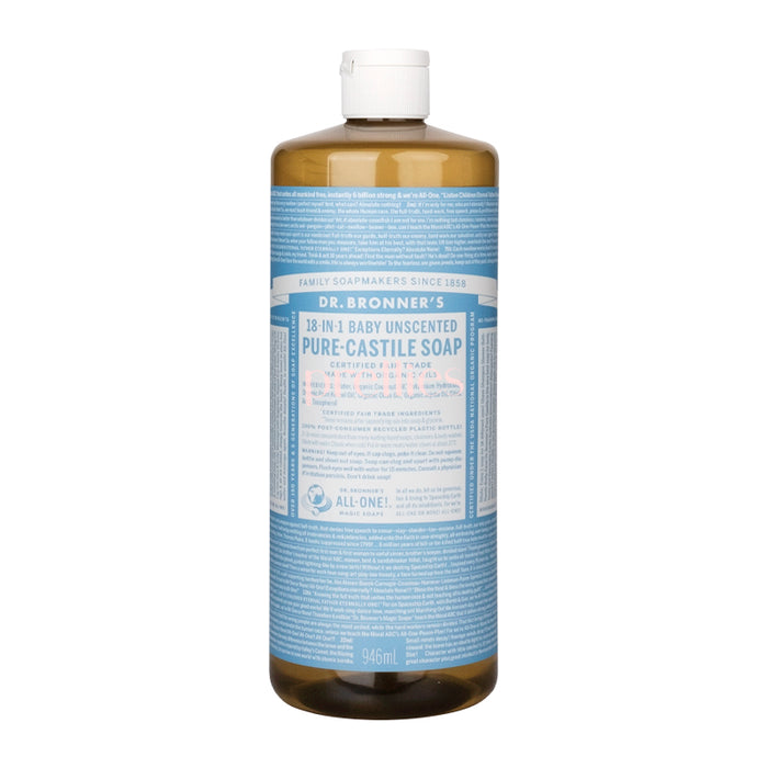 Dr.Bronner's 18-IN-1 Organic Baby Unscented Liquid Soap 946ml