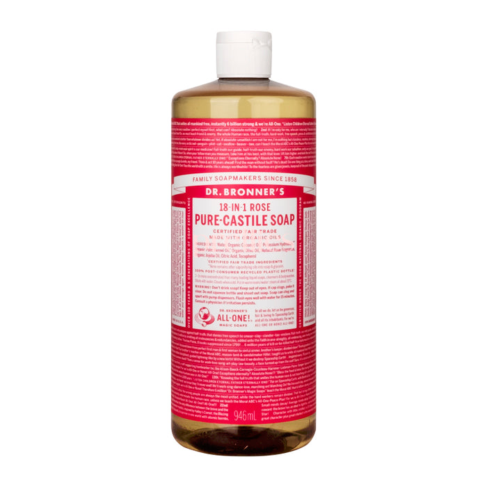 Dr.Bronner's 18-IN-1 Organic Rose Liquid Soap 946ml