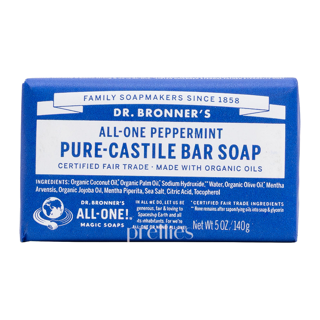Dr.Bronner's ALL-ONE Organic Peppermint Bar Soap 140g