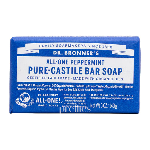 Dr.Bronner's ALL-ONE Organic Peppermint Bar Soap 140g