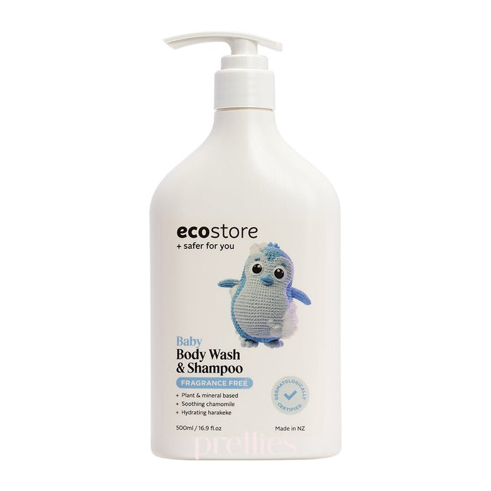 Ecostore Baby Body Wash & Shampoo Fragrance Free 500ml