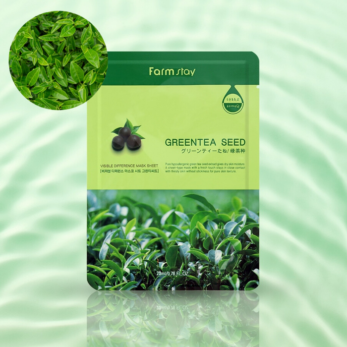 Farmstay 綠茶籽清爽保濕面膜 (1片x10件)