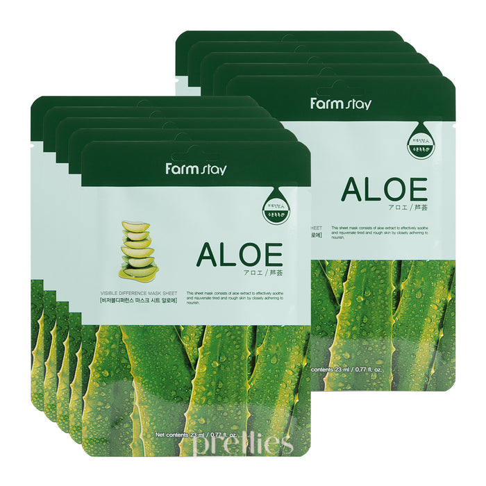 Farmstay Visible Difference Aloe Mask Sheet (1 Sheet x 10pcs)