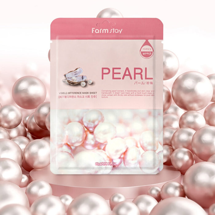 Farmstay Visible Difference Pearl Mask Sheet (1 Sheet x 10pcs)