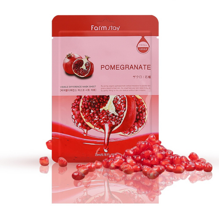 Farmstay Visible Difference Pomegranate Mask Pack (1 Sheet x 10pcs)