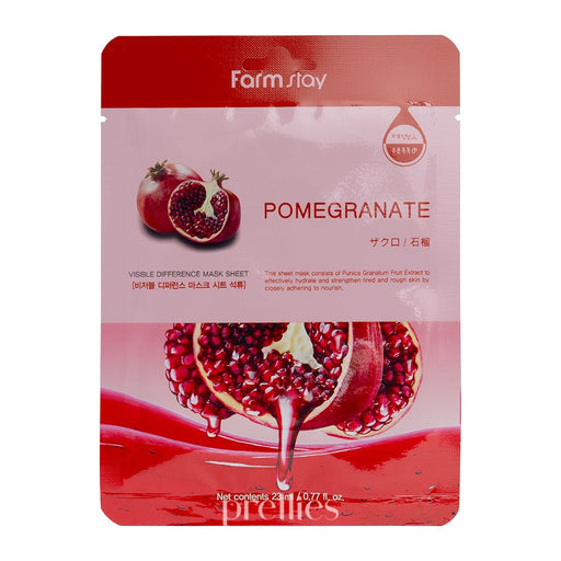 Farmstay Visible Difference Pomegranate Mask Pack (1 Sheet x 10pcs) (032122) - Pretties.com.hk