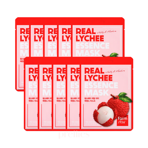 Farmstay Real Lychee Essence Mask (10 sheets/pack)