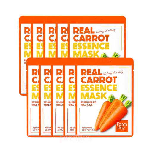 Farmstay Real Carrot Essence Mask (10 sheets/pack)