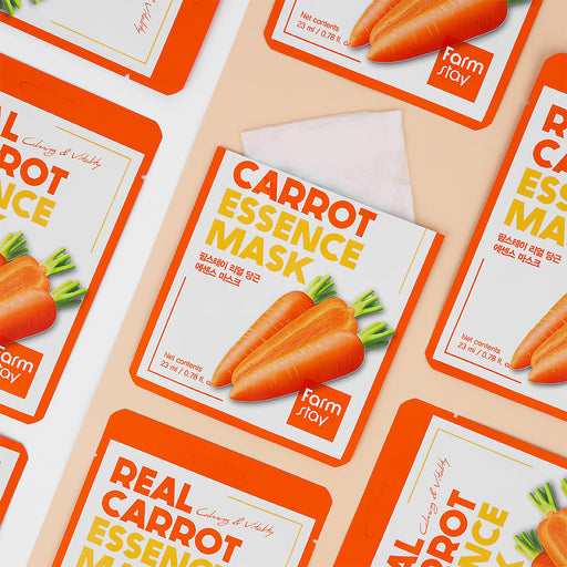 Farmstay Real Carrot Essence Mask (10 sheets/pack)