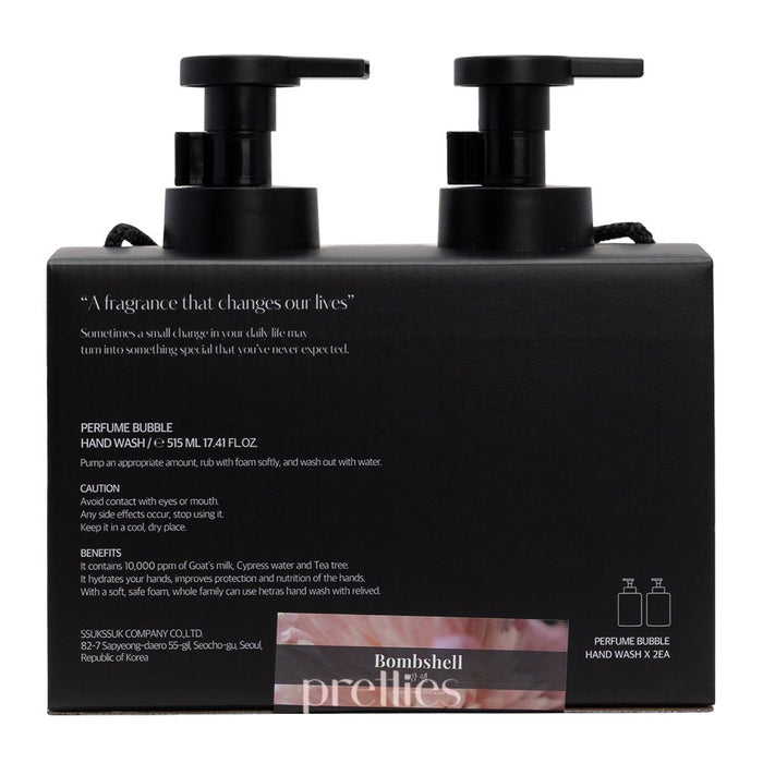 hetras. Perfumed Bubble Hand Wash 515ml x 2  (No.22 Bombshell)