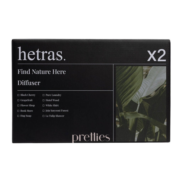 hetras. Premium Reed Diffuser Set 500ml x 2 (No.2 Flower Shop)