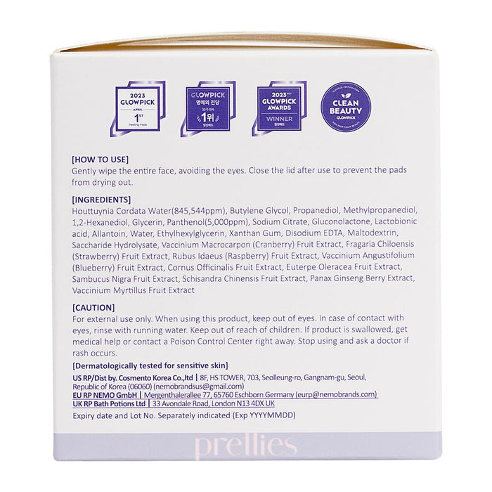 HEVEBLUE Penta Berry Panthenol Repair Peel Pad (70pcs)