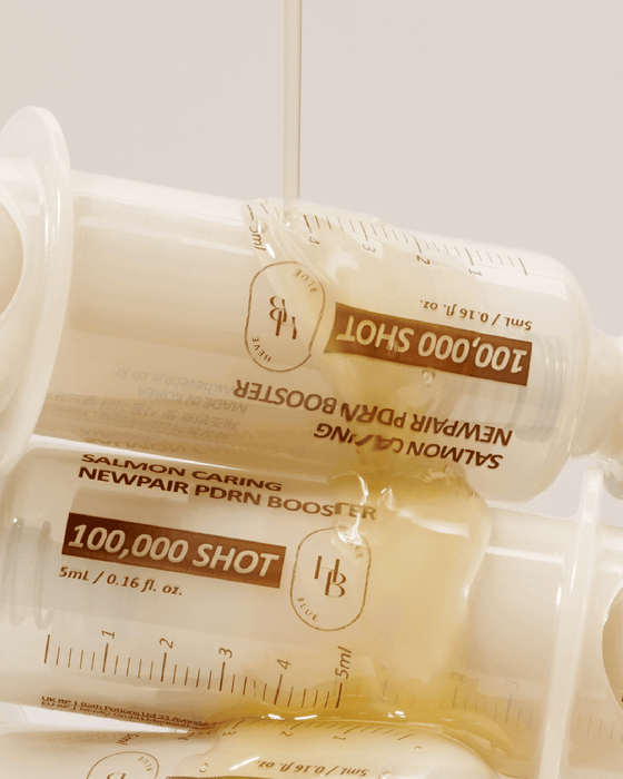 HEVEBLUE Salmon Caring Centella Newpair PDRN Booster 100,000 Shot Essence 5ml
