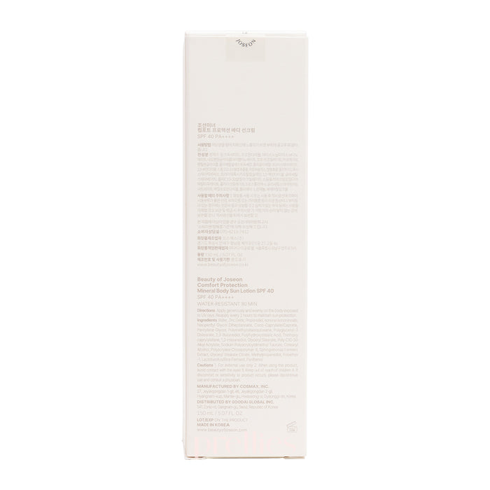 Beauty of Joseon Comfort Protection Mineral Body Sun Lotion SPF40 PA++++ 150ml