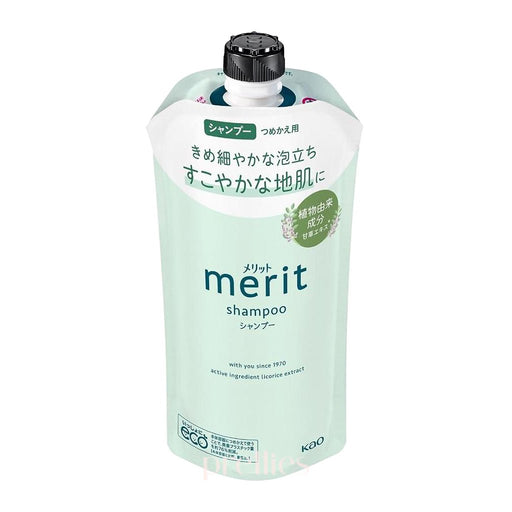 KAO Merit Mild acidic Non-Silicon Shampoo (Refill) 320ml (Floral - Green)(448736) 