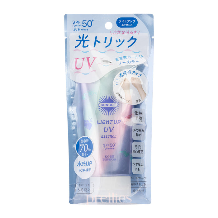 KOSE SUNCUT Light Up UV Essence SPF50+ PA++++ (No Color) 80g