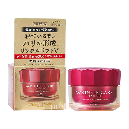KOSE Grace One Wrinkle Care Wrinkle Lift V Night Repair Cream 50g