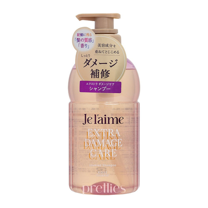 KOSE Je l'aime Layered Shampoo - Extra Damage Care 460ml (Pink)