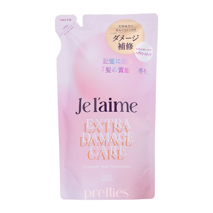 KOSE Je l'aime Layered Hair Treatment - Extra Damage Care (Refill) 340ml (Pink)