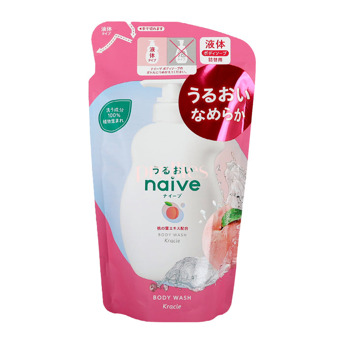 Kracie Naive Peach Body Wash (Peach Soap) (Refill) 380ml (169617)