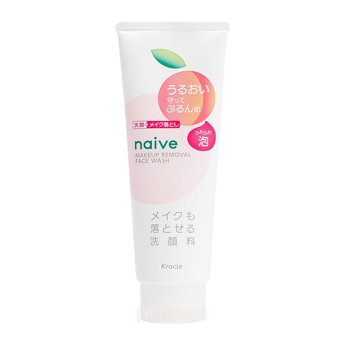 Kracie Naive Makeup Remover Face Wash (Peach scent - Moisturizing) 180g