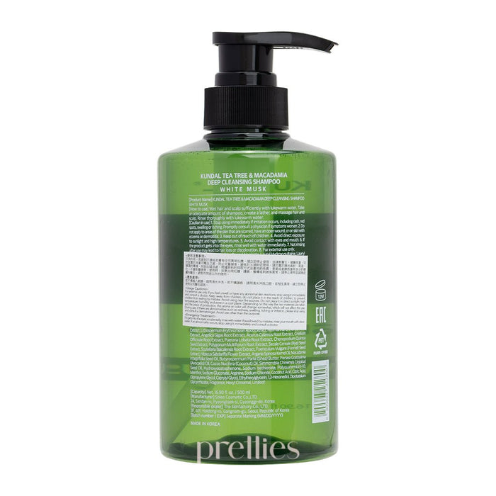 KUNDAL Tea Tree Shampoo 500ml - White Musk - Pretties.com.hk