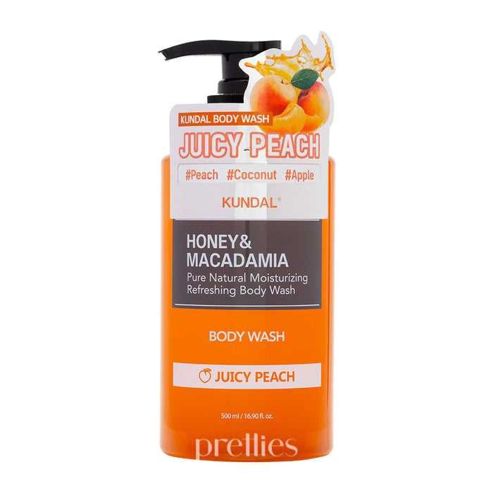 KUNDAL Honey & Macadamia Body Wash 500ml - Juicy Peach