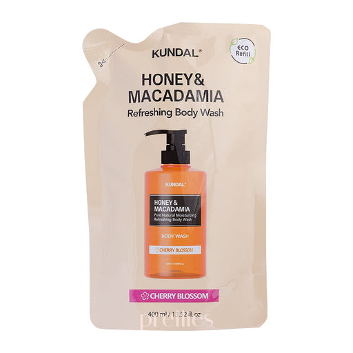 KUNDAL Honey & Macadamia Body Wash 400ml - Cherry Blossom (Refill) 
